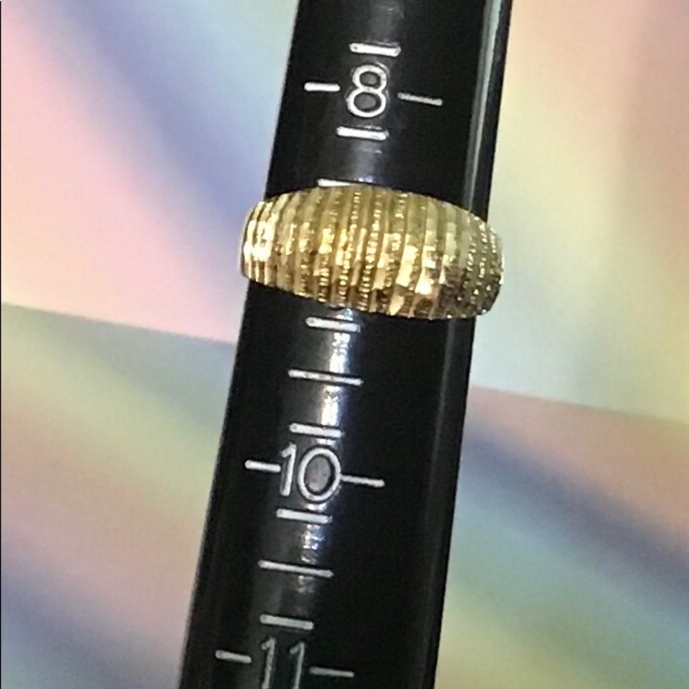 Textured Dome Gold Ring - Women's Fashion Ring
